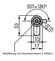 Technische Zeichnung 1 Profil-Knaufzylinder 1534